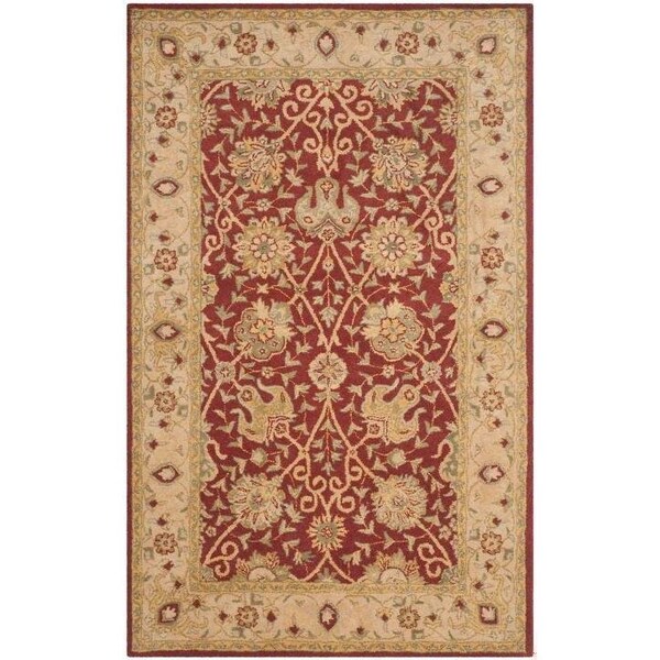Safavieh 3 x 5 ft. Accent Traditional Antiquity- Rust Hand Tufted Rug - AT21A-3