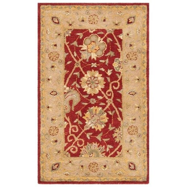 Safavieh 3 x 5 ft. Accent Traditional Antiquity- Rust Hand Tufted Rug - AT21A-3
