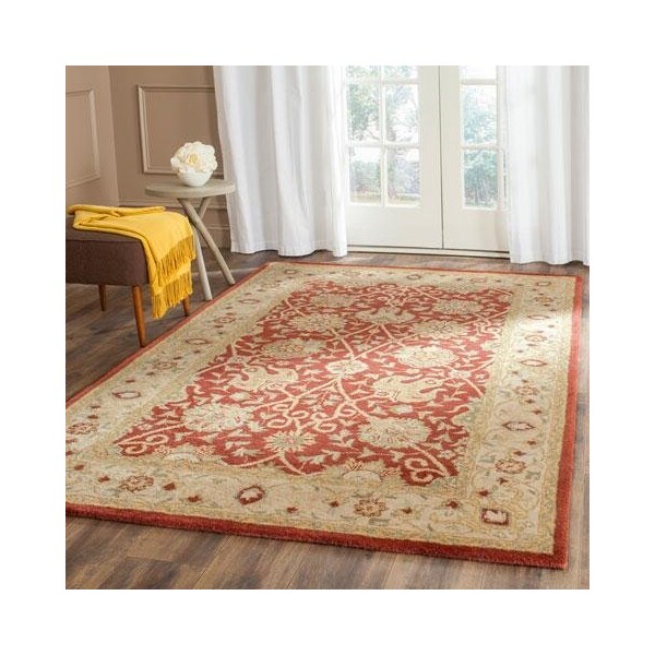 Safavieh 3 x 5 ft. Accent Traditional Antiquity- Rust Hand Tufted Rug - AT21A-3