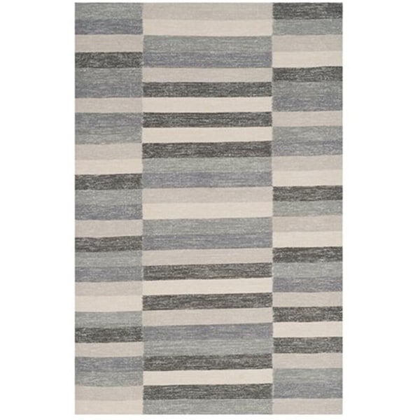 Safavieh Striped Kilim Flatweave Rectangle Rug- Grey- 4 x 6 ft. - STK411C-4