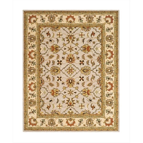 Safavieh 4 x 6 ft. Small Rectangle- Traditional Heritage Light Green And Ivory Hand Tufted Rug - HG453A-4