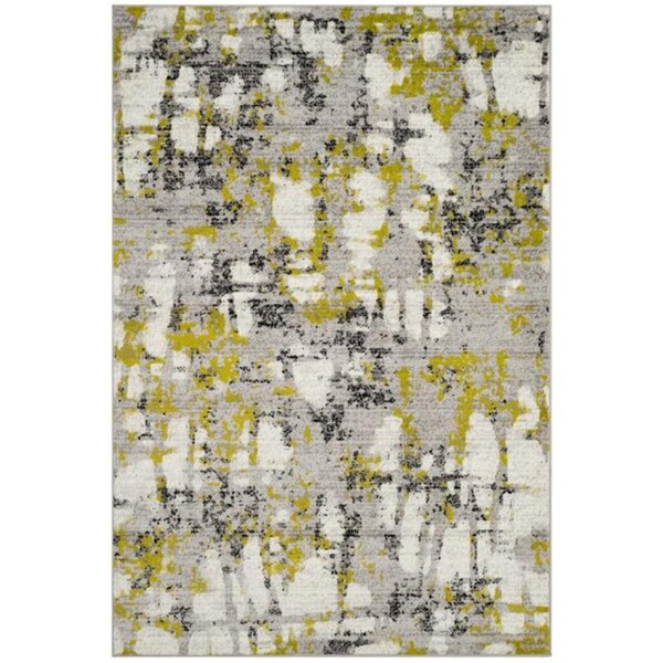 Safavieh 5 x 8 ft. ContemporaryHimalaya Hand Tufted Area RugIvory & Grey - HIM903F-5