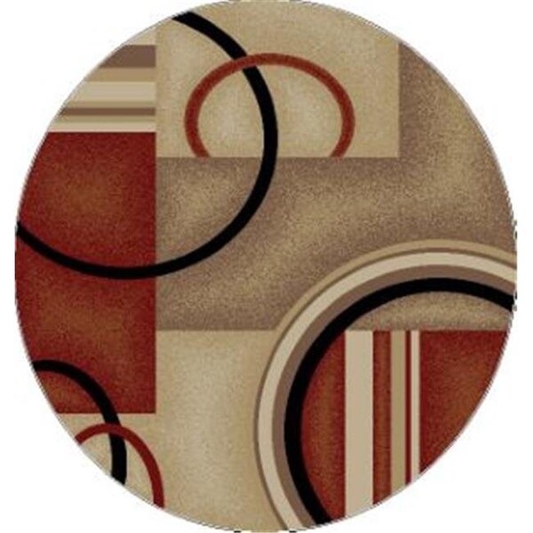Infinity Home Infinity Home 547809 Arcs & Shapes Red 7 ft. 10 in. Round; 54780 - 547809