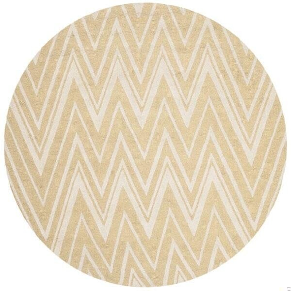 Safavieh 3 x 5 ft. Cambridge Hand Tufted Small Rectangle Area RugLight Gold & Ivory - CAM711L-3