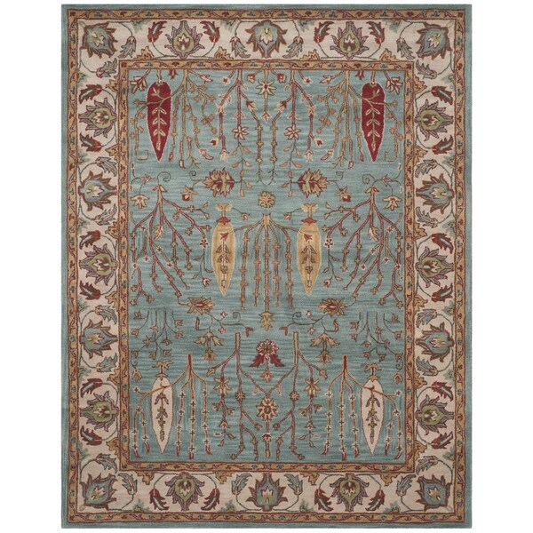 Safavieh Heritage Runner Hand Tufted Rug, Blue and Ivory - 2 ft.-3 in. x 14 ft. - HG735A-214