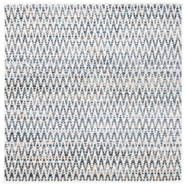 Safavieh 6 x 6 ft. Sedona 800 Contemporary Square Power Loomed Rug Ivory & Dark Gray - SED877A-6SQ