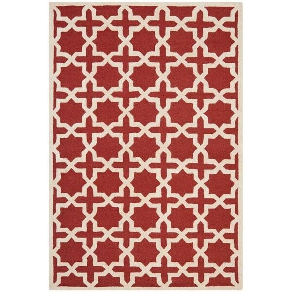 Safavieh Cambridge Hand Tufted Accent RugRust & Ivory 2 ft.6 in. x 4 ft. - CAM125L-24