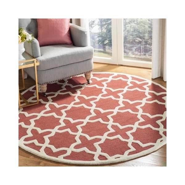Safavieh Cambridge Hand Tufted Accent RugRust & Ivory 2 ft.6 in. x 4 ft. - CAM125L-24