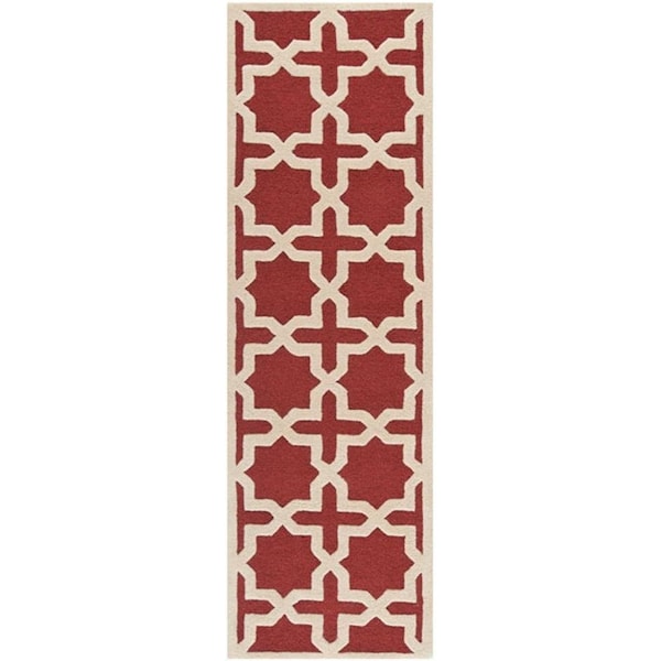 Safavieh Cambridge Hand Tufted Accent RugRust & Ivory 2 ft.6 in. x 4 ft. - CAM125L-24