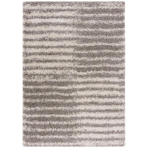 Safavieh 8 x 10 ft. Hudson Shag Contemporary Rectangle Power Loomed Rug Gray & Ivory - SGH298F-8