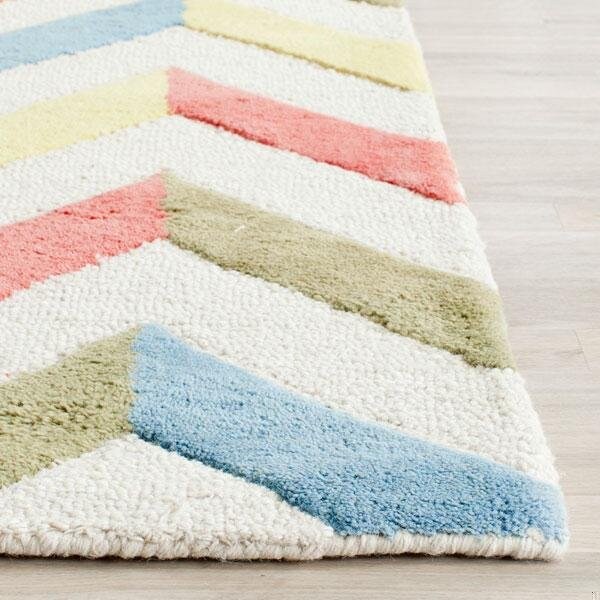 Safavieh Cambridge Hand Tufted Runner Rug- IVORY - MULTI- 2 ft. 6 in. x 4 ft. - CAM580D-24