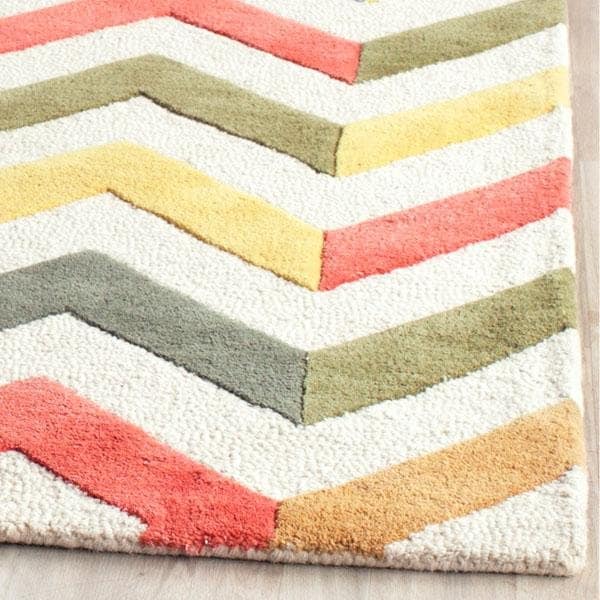 Safavieh Cambridge Hand Tufted Runner Rug- IVORY - MULTI- 2 ft. 6 in. x 4 ft. - CAM580D-24