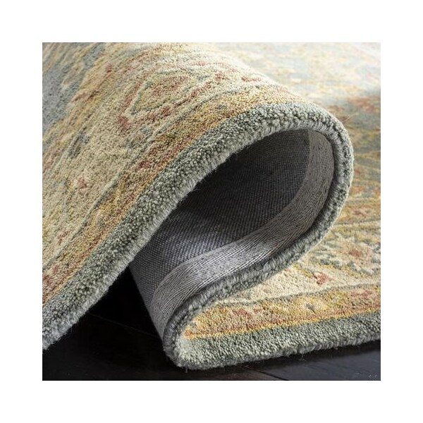 Safavieh 3 x 5 ft. Accent Traditional Antiquity- Blue and Ivory Hand Tufted Rug - AT314A-3