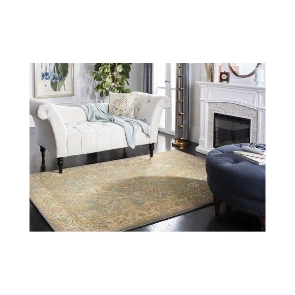 Safavieh 3 x 5 ft. Accent Traditional Antiquity- Blue and Ivory Hand Tufted Rug - AT314A-3