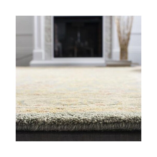 Safavieh 3 x 5 ft. Accent Traditional Antiquity- Blue and Ivory Hand Tufted Rug - AT314A-3