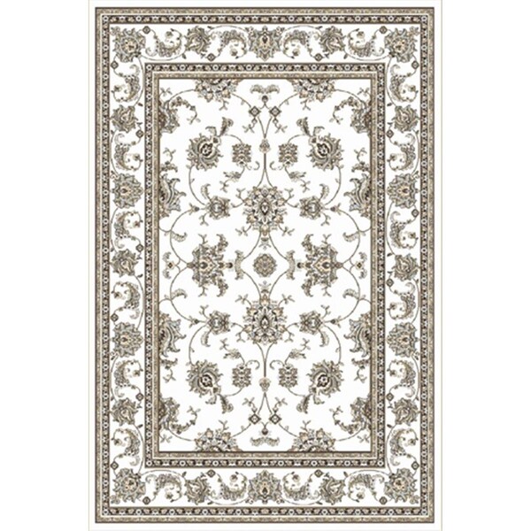 Auric 1780-0021-BONE Pisa Rectangular Bone Traditional Turkey Area Rug, 5 ft. 3 in. W x 7 ft. 3 in. H - AU2643570
