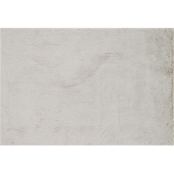 Marshmallow Fluff Loloi DANSDA-04SN002030 Shags Stone Rug 2 x 3 Ft. - DANSDA-04SN002030