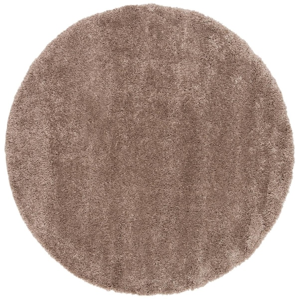 Safavieh 6 ft. 7 in. x 6 ft. 7 in. Royal Shag 100 Round Power-Loomed Rug Brown - RYG115T-7R