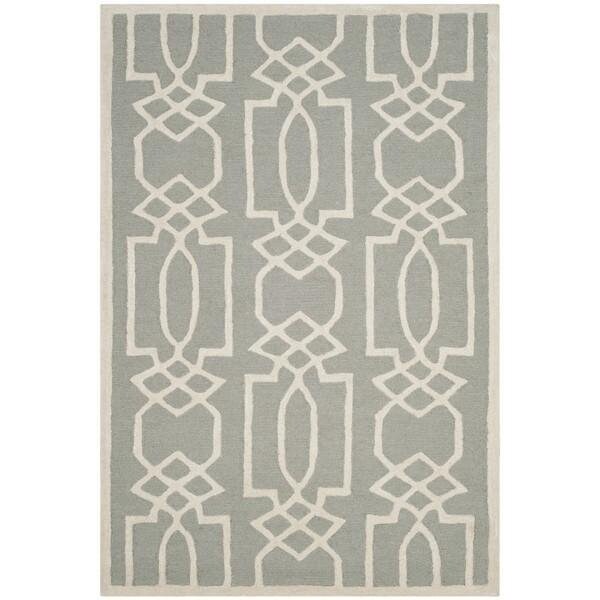 Safavieh Bella Hand Tufted Rectangle Rug, Grey and Ivory - 4 x 6 ft. - BEL138B-4