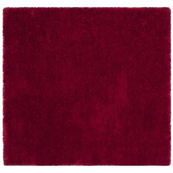 Safavieh 6 x 6 ft. Square Luxe Shag Hand Tufted Rug, Red - SGX160E-6SQ