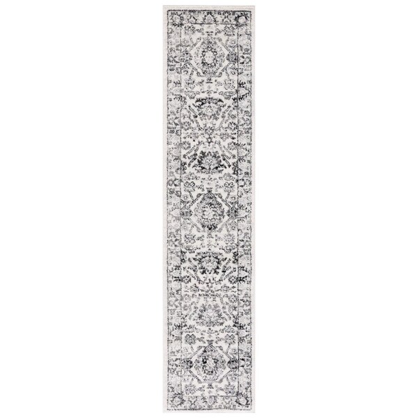 Safavieh 2 x 9 ft. Tulum Traditional Power Loomed Runner Rug Ivory & Black - TUL283A-29