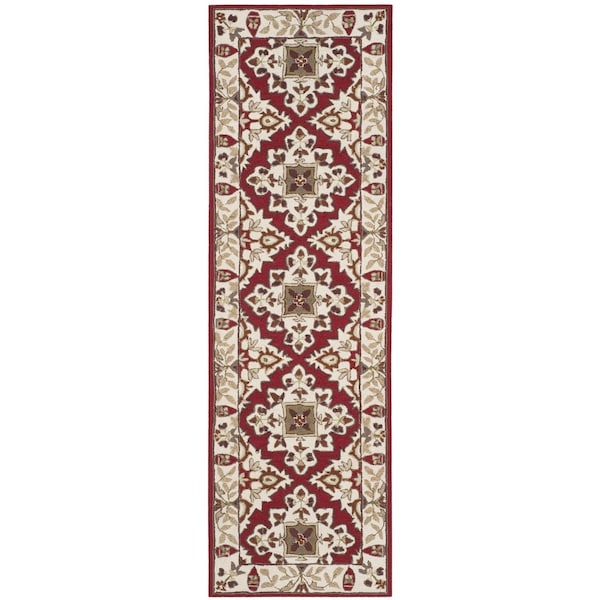 Safavieh Easy Care Hand Hooked Runner RugIvory & Ivory 2 ft.6 in. x 10 ft. - EZC721A-210