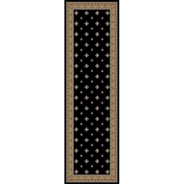 Concord Global Trading Area Rugs, 2 Ft. 7 In. X 4 Ft. 1 In. Ankara Pin Dot - Black - 63033