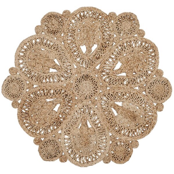 Safavieh 3 x 3 ft. Natural Fiber Hand Woven Rug, Round - Natural - NF360A-3R