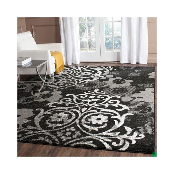 Safavieh Adirondack Power Loomed Runner Rug, Black - Silver, 2 ft. 6 in. x 10 ft. - ADR114A-210