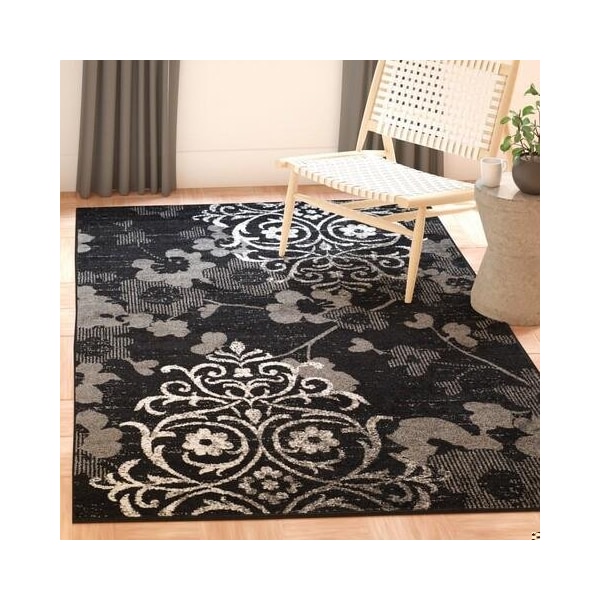 Safavieh Adirondack Power Loomed Runner Rug, Black - Silver, 2 ft. 6 in. x 10 ft. - ADR114A-210