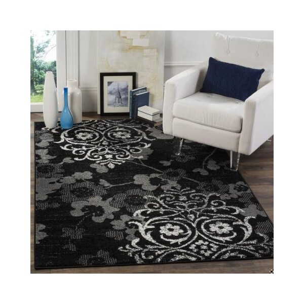 Safavieh Adirondack Power Loomed Runner Rug, Black - Silver, 2 ft. 6 in. x 10 ft. - ADR114A-210