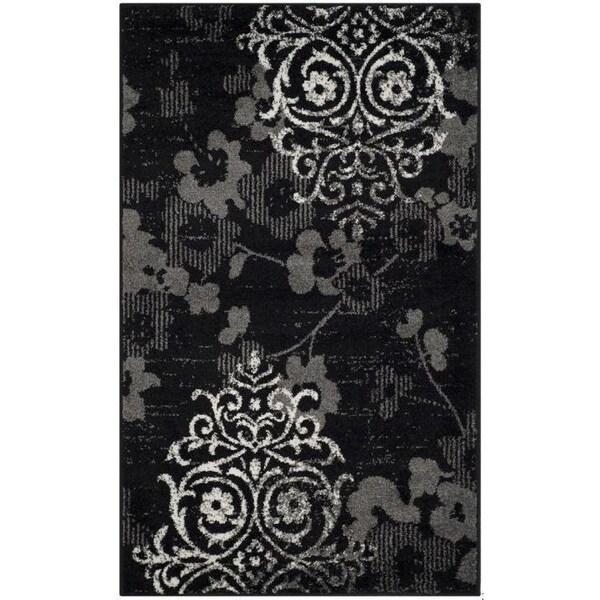 Safavieh Adirondack Power Loomed Runner Rug, Black - Silver, 2 ft. 6 in. x 10 ft. - ADR114A-210