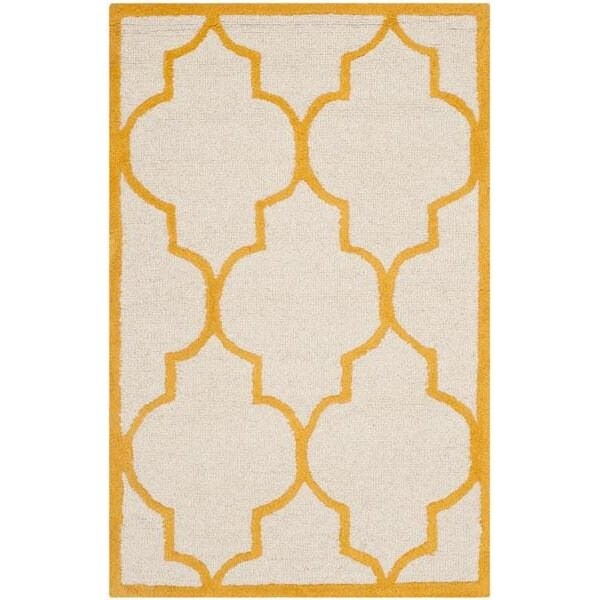 Safavieh Cambridge Hand Tufted Round RugIvory & Gold 6 x 6 ft. - CAM134U-6R