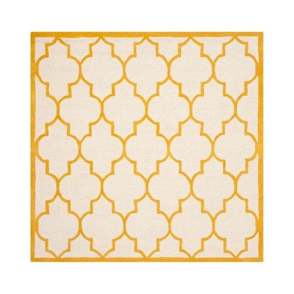 Safavieh Cambridge Hand Tufted Round RugIvory & Gold 6 x 6 ft. - CAM134U-6R