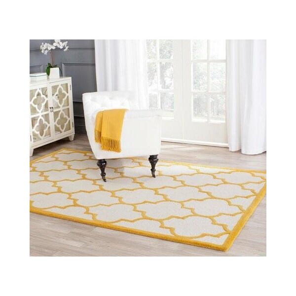 Safavieh Cambridge Hand Tufted Round RugIvory & Gold 6 x 6 ft. - CAM134U-6R