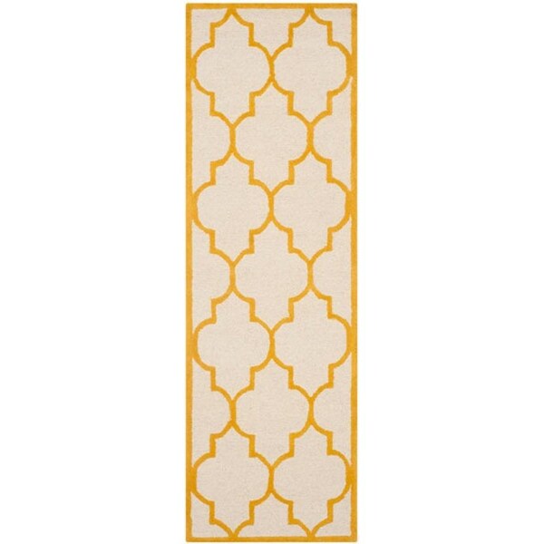 Safavieh Cambridge Hand Tufted Round RugIvory & Gold 6 x 6 ft. - CAM134U-6R