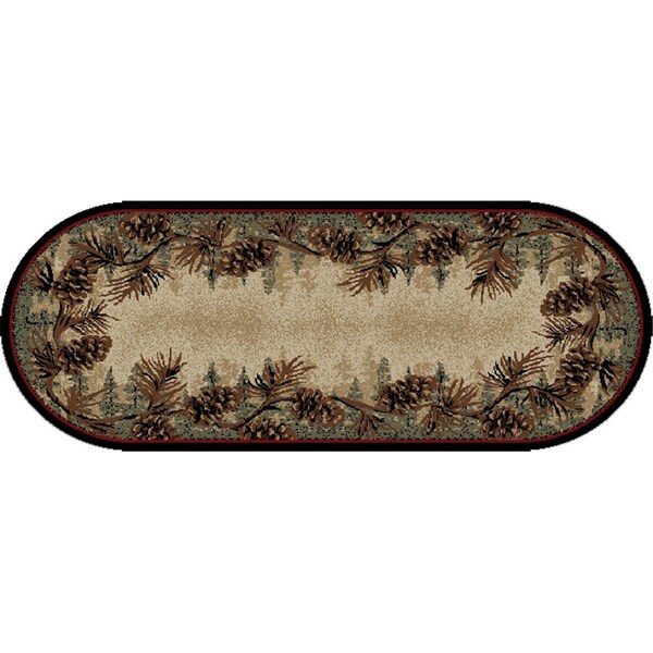 Sleep Ez 2 ft. 2 in. x 5 ft. 3 in. Oval American Destination Mount Le Conte Area Rug, Multi Color - SL1861245