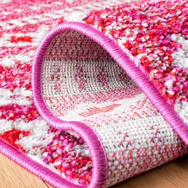 Safavieh Rectangular Adirondack Contemporary Area RugFuchsia & Ivory 9 x 12 ft. - ADR277R-9