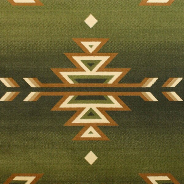 Flash Furniture Green 8 x 10 Southwestern Style Patterned Area Rug - OKR-RG1113-810-GN-GG