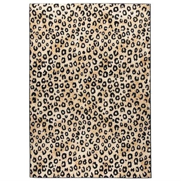 Perfectpillows 2 ft. 7 in. x 3 ft. 11 in. Dulcet Leopard Area Rug - Black - PE1580364