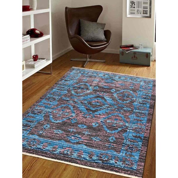 Jensendistributionservices 2 ft. x 3 ft. 10 in. Machine Woven Crossweave Polyester Oriental Rectangle Area Rug, Brown - MI1557688