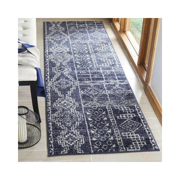 Safavieh Adirondack Bohemian Rectangle Machine-Made RugsNavy & Silver 3 x 5 ft. - ADR206N-3