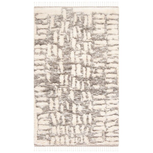Safavieh 6 x 9 ft. Manhattan Rectanglar Rug Ivory & Grey - MAN469F-6