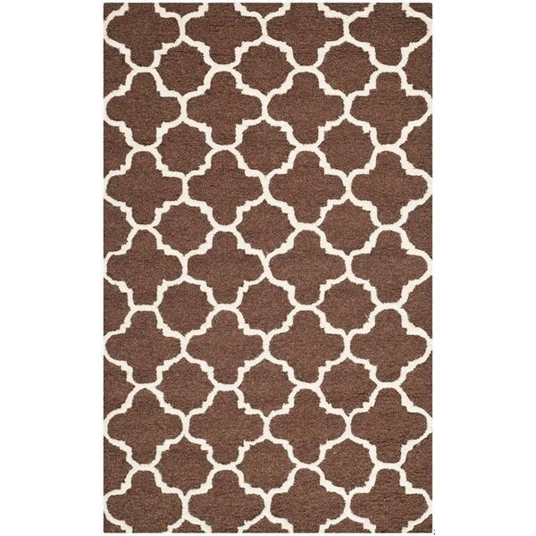 Safavieh Cambridge Medium Rectangle Rugs, Dark Brown and Ivory - 4 x 6 ft. - CAM130H-4