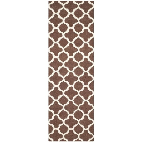 Safavieh Cambridge Medium Rectangle Rugs, Dark Brown and Ivory - 4 x 6 ft. - CAM130H-4