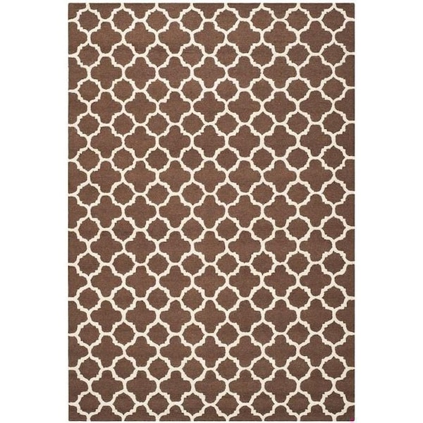 Safavieh Cambridge Medium Rectangle Rugs, Dark Brown and Ivory - 4 x 6 ft. - CAM130H-4