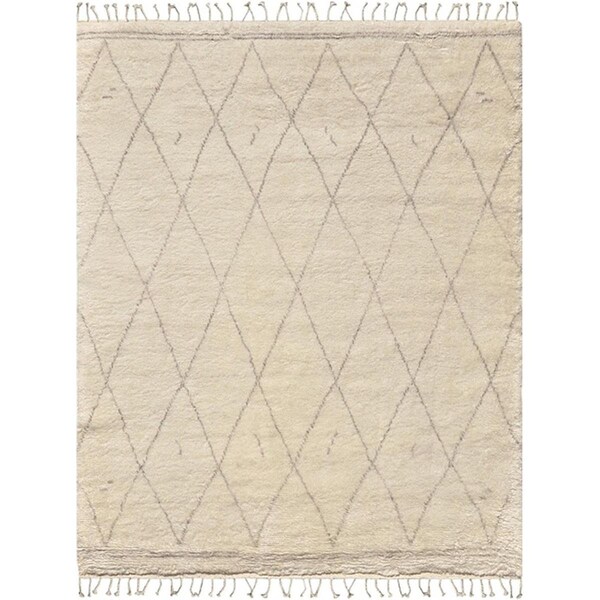 Made4Mansions PLW-01 7 ft. 9 in. x 9 ft. 9 in. Moroccan Collection Hand-Knotted Silk & Wool Area Rug - MA2480504