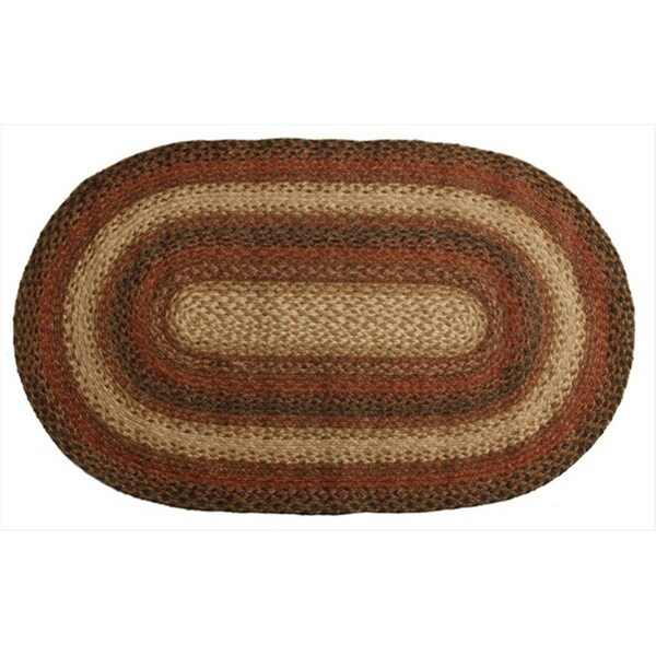 Homespice Decor Russet Hudson Jute Braided Rugs - Placemats - Oval - set of 4 - 594044