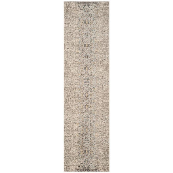 Flowers First 2 ft. 2 in. x 6 ft. Monaco Power Loomed Runner Rug, Grey & Multi Color - FL1860219