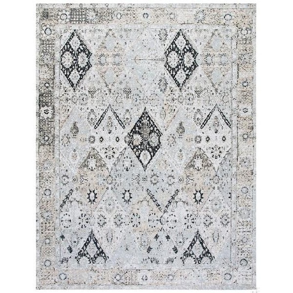 Safavieh 5 x 8 ft. Classic Vintage Rectangle Power Loomed Area RugIvory & Silver - CLV871A-5